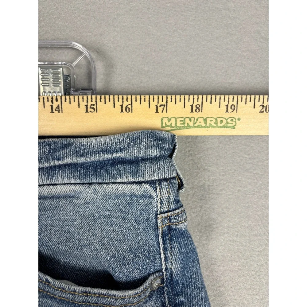 American Eagle Curvy Mom Jean Distressed High Rise Blue Denim 16 Long